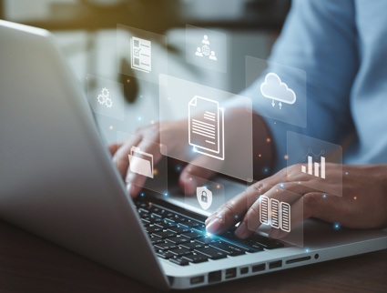 Datamaskin Og Mann Lagring